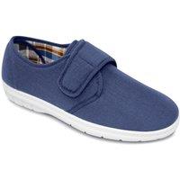 Chums Men's Wide Fit Canvas Touch & Close Shoe in Navy | Size: 7