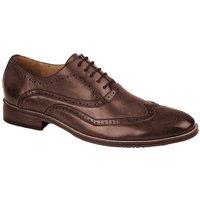Goor Men's Brogued Wing Tip Smart Shoe in Maroon | Size: 4