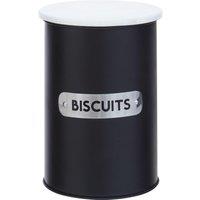 Orsina Chic Design Biscuit Canister, Functional Design Metal Canister, Durable Stainless Steel Canister For Kitchen in Black