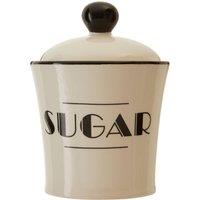 Orsina Decorative Sugar Canister, Dolomite Kitchen Container With Domed Lid, Stylish Sugar Canister For Daily Use in White