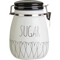 Orsina Functional Design Sugar Canister, Chic Design Dolomite Canister, Durable Canister For Storing Ingredients in White