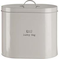 Orsina Durable Dog Food Storage Bin With Spoon, Steel Constructed Dog Food Container, Convenient Pet Food Bin in Grey