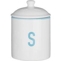 Orsina Functional Design Sugar Canister, Chic Design Dolomite Canister, Durable Canister For Storing Ingredients in White