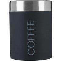 Orsina Black Enamel Coffee Canister, Glossy Metal Storage Jar With Airtight Lid For Freshness, Durable & Stylish