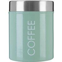 Orsina Black Enamel Coffee Canister, Glossy Metal Storage Jar With Airtight Lid For Freshness, Durable & Stylish in Blue
