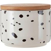 Orsina Speckled Small Storage Canister in White