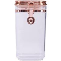 Orsina Versatile 750ml Canister With Copper Lid, Airtight Seal Kitchen Canister For Storage, Stylish Food Canister in Clear