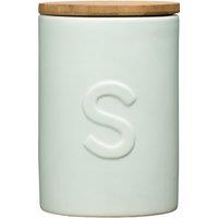 Orsina Functional Design Pale Blue Sugar Canister, Chic Design Dolomite Canister, Durable Canister For Ingredients