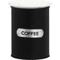 Orsina Chic Design Black Enamel Coffee Canister, Functional Design Metal Canister, Durable Stainless Steel Canister