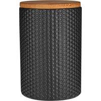 Orsina Maison by Premier Geome Dolomite Hex Canister in Black