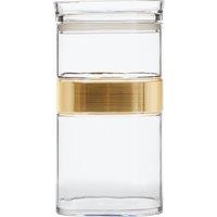 Orsina Clear Kitchen Storage Jar with Airtight Lid, Tea Coffee & Sugar Canister, Square Kitchen Jar for Storage