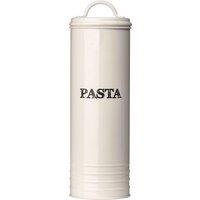 Orsina Pasta Canister, Tall Metallic Storage Jar With Hand-Drawn Style Label & Lid, Ideal For Keeping Pasta Fresh in Cream