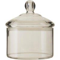 Orsina Stylish Transparent Round Jar 800 ml, Durable Contemporary Glass Jar With Lid, Sleek Airtight Storage Jar in Clear