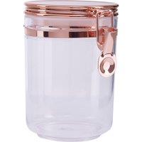 Orsina Durable Jar With Copper Lid 800 ml, Elegant Retro Design Glass Jar With Lid, Sleek Airtight Storage Jar in Clear