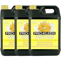 ProKleen Coloured Snow Foam Car Shampoo - Banana Milkshake Fragrance - 3 x 5L in Yellow