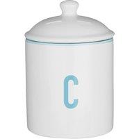 Orsina Chic Design Coffee Canister, Functional Design Dolomite Canister, Durable Canister For Storing Ingredients in White