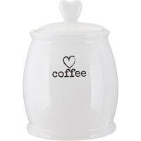 Orsina Chic Design White Dolomite Coffee Canister, Functional Design Canister, Durable Canister For Ingredients