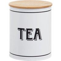 Orsina Functional Design White Metal Tea Canister, Chic Design Metal Canister, Durable Stainless Steel Canister