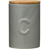 Orsina Chic Design Light Grey Coffee Canister With Bamboo Lid, Functional Canister, Durable Canister For Ingredients