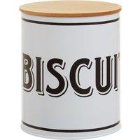 Orsina Functional Design White Metal Biscuit Canister, Chic Design Metal Canister, Durable Stainless Steel Canister