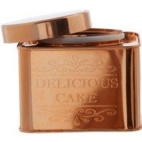 Orsina Maison by Premier Chai Square Copper Finish Cake Canister in Gold