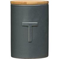 Orsina Functional Design Dark Grey Tea Canister, Chic Design Dolomite Canister, Durable Canister For Ingredients