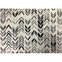 Warren Reed - Designer Hand Drawn Chevron Pattern Glass Chopping Board in Black