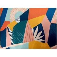 Warren Reed - Designer Modern Floral Pattern Glass Chopping Board in Pink