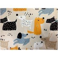 Warren Reed - Designer Hand Drawn Dogs Glass Chopping Board in Brown