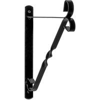 Primrose Simple Hanging Basket Bracket Hook Wall Hanging Bracket - Single 25cm in Black
