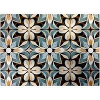 Warren Reed - Designer Beige & Brown Abstract Pattern Glass Chopping Board in Grey