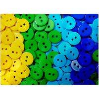 Warren Reed - Designer Colourful Buttons Glass Chopping Board in Green