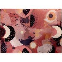 Warren Reed - Designer Abstract Red Pink Pattern Glass Chopping Board