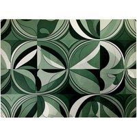 Warren Reed - Designer Geometric Green Black Glass Chopping Board