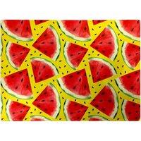 Warren Reed - Designer Watermelon Pattern Glass Chopping Board in Red