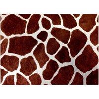 Warren Reed - Designer Giraffe Spots Print Glass Chopping Board in Brown
