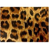 Warren Reed - Designer Wild Animal Pattern Glass Chopping Board in Brown