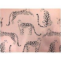Warren Reed - Designer Abstract Leopard Pattern Glass Chopping Board in Pink