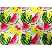 Warren Reed - Designer Colourful Melon Pattern Glass Chopping Board in Yellow