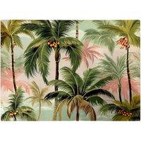 Warren Reed - Designer Palm Trees Pattern Glass Chopping Board in Green