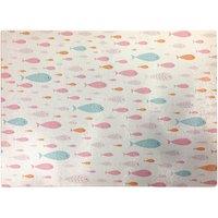 Warren Reed - Designer Hand Drawn Swimming Fish Glass Chopping Board in Pink