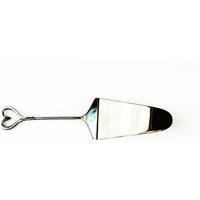 Selbrae House Cake Server - Love Heart in Metallic Silver