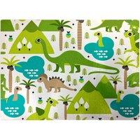 Warren Reed - Designer Baby Dinosaur Print Glass Chopping Board in Green