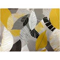 Warren Reed - Designer Grey Yellow Autumn Leaves Glass Chopping Board