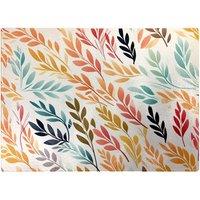 Warren Reed - Designer Colouful Sping Leaves Glass Chopping Board in Orange