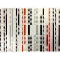 Warren Reed - Designer Dashed Stroke Pattern Glass Chopping Board in Red