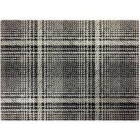 Warren Reed - Designer Monochrome Textured Checked Pattern Glass Chopping Board in Grey