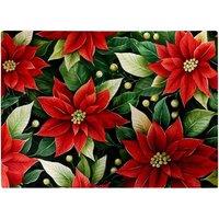 Warren Reed - Designer Poinsetta Watercolour Glass Chopping Board in Red