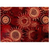 Warren Reed - Designer Abstract Red Moon & Sun Glass Chopping Board