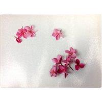 Warren Reed - Designer Pink Frangipani Flowers Glass Chopping Board